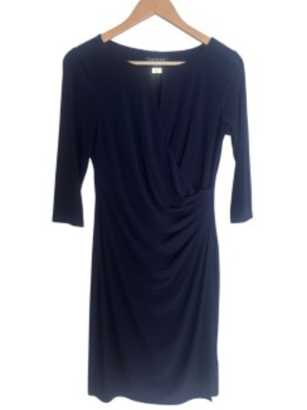 Ralph Lauren Navy 3/4 Sleeve Wrap Dress 6